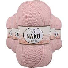 Ne Verelim Size 5 Adet Süper Inci El Örgü Ipi 100 gr Açık Pudra 1479