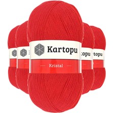 Ne Verelim Size 5 Adet Kristal Çift Katlı El Örgü Lif Ipi Açık Kırmızı K160