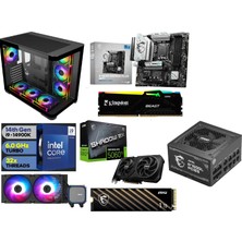 Şafak Bilgisayar 16GB RTX5060 TI i9-14900K 32GB RAM 1TB SSD DDR5 RGB ULTRA GAMİNG DESKTOP PC