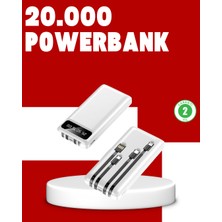 Najmaddin.com 20.000MAH Pd Powerbank LED Işık LCD Ekran Dahili Kablo Çoklu Giriş