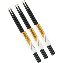 Wagon Drumsticks Hickory 5A Baget - Siyah (3 Çift)