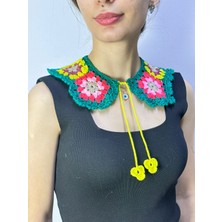 Gönülden Tasarım El Örgüsü Motifli Kadın Gömlek Giyim Aksesuarı Yaka