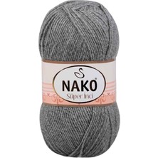 Ne Verelim Size 1 Adet Süper Inci El Örgü Ipi 100 gr Gri Melanj 194