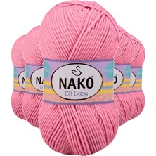 Ne Verelim Size 5 Adet Elite Baby El Örgü Ipi Tüylenmeyen Bebek Yünü Pembe 6837