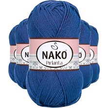 Ne Verelim Size 5 Adet Pırlanta Amigurumi El Örgü Ipi Yünü Koyu Mavi 10084