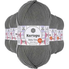 Ne Verelim Size 5 Adet Baby One Tüylenmeyen El Örgü Ipi Yünü Koyu Gri K1921