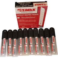Zimak 18 mm Geniş Maket Bıçağı Yedeği 100 Adet