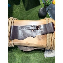 Yılday Gür Butik Loretta El Yapımı Hakiki Deri Bohem Korse Kemer - Standart Beden