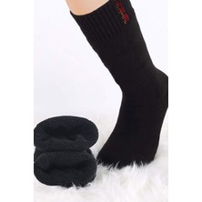 Ne Verelim Size Siyah Termal Kalın Kışlık Havlu Çorap Erkek Kadın Unisex Pamuk