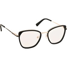 Klipsli Optik Gözlük Çerçevesi– Manyetik Güneş Klipsli Siyah Gold Çerçeve