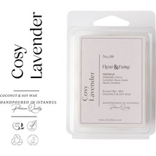 Fleur & Fume Cosy Lavender No.09- Premium Wax Melt Tablet - Eriyen Huzur