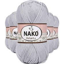 Ne Verelim Size 5 Adet Pırlanta Amigurumi El Örgü Ipi Yünü Açık Gri 130