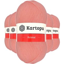 Ne Verelim Size 5 Adet Kristal Çift Katlı El Örgü Lif Ipi Koyu Somon K1217