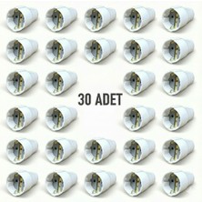 İNWATT Dişi Fiş 30 Adet Topraklı Yüksek Dayanımlı Beyaz