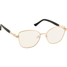 Optik Cam Takılabilen Gold Ton Metal Gözlük Çerçevesi | Unisex | Ince ve Şık