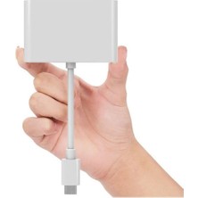 Najmaddin.com Ally 4K Type C HDMI Görüntü Aktarıcı 3 In1 Şarj USB Çıkışlı KABLO-(5775)