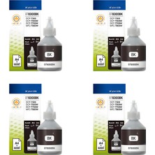 Drl BTD60 Uyumlu 4 Adet Siyah Mürekkep Fırsat Paketi T510W T520W T710W Sıfır Muadil - Kapalı Kutu