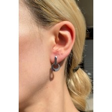 Spossy Silver Jewelry Yuvarlak Minimal Tasarım Küpe