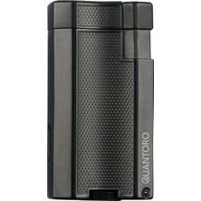 Quantoro Çift Torch Pürmüz Gunmetal Metal Puro Çakmağı