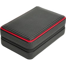 Premium Quality Premiumquality Siyah-Kırmızı Deri Seyahat Humidor Puro Kutusu