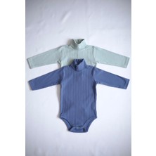 Softleaf 2’li Ribana Uzun Kollu Balıkçı Yaka Bebek Zıbın