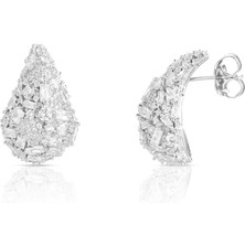 Spossy Silver Jewelry Taşlı Damla Küpe