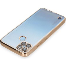 Gray Line Gry  Realme C25Y Kılıf  Lensli Silikon - Gold Nel1