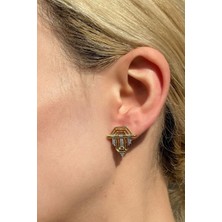 Spossy Silver Jewelry 1,8cm Sembol Küpe