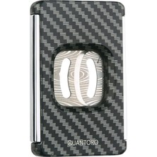 Quantoro Karbon Desenli Dahili Delicili Düz Puro Makası Kesici