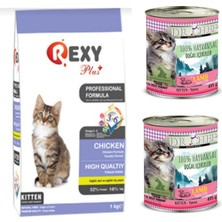 Rexy Tavuklu Yavru Kedi Maması 1 kg Premium Kalite Mama Segmenti