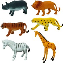 Gray Line Gry Vahşi Hayvanlar Poşetli 6'lı Hayvan Oyun Seti Nel1