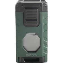 Quantoro Üç Torch Pürmüz Easy S/iğneli/delicili Yeşil Metal Puro Çakmağı