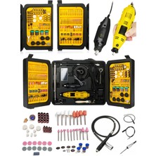 Moonshop Pro Seri 405 Parça Çift Makinalı Çok Fonksiyonlu Gravür Oyma Dremel Taşlama Zımpara Kesme Set