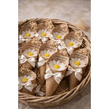 Shaymia Natural Külah Papatya Mum Hediyelik-Kına, Nişan, Düğün, Anneler Günü, Kadınlar Günü- 10 Adet-Shaymia Gifts