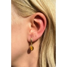 Spossy Silver Jewelry Oval Sallantılı Küpe