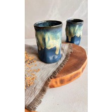 Nora Atelier Ceramic Blue Terra Sky Serisi, Dalgali Form Mug