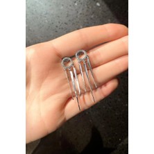 Spossy Silver Jewelry Yuvarlak Tasarım Sallantılı Küpe