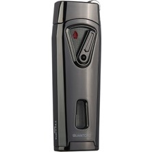 Quantoro Çift Torch Pürmüz Gunmetal Metal Puro Çakmağı