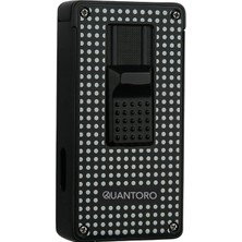 Quantoro 2 Torch Pürmüz Siyah-Beyaz Metal Puro Çakmağı