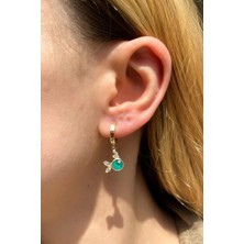 Spossy Silver Jewelry Mineli Balık Küpe