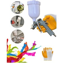 Moonshop Üstten Depolu Profesyonel Püskürtmeli Boya Sprey Tabancası Eldiven Hediyeli