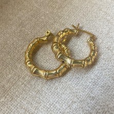 Spossy Silver Jewelry Kemik Halka Küpe