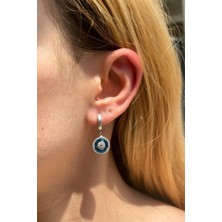 Spossy Silver Jewelry Nazar Cam Göz Küpe