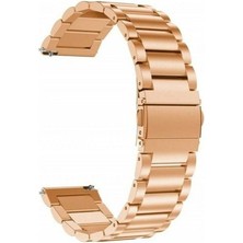 Gpack Mi Redmi Watch 5 Lite Kordon Kayış Metal Sıralı Çelik 22/KRD04 Rose Gold