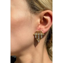 Spossy Silver Jewelry 2,6cm Sembol Küpe