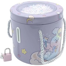 Gray Line Gry Kilitli Metal Yuvarlak Kumbara Nel1