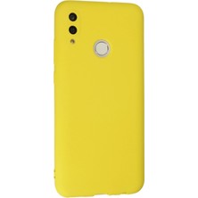 Gray Line Gry  Huawei P Smart 2019 Kılıf Nano Içi Kadife Silikon - Sarı Nel1