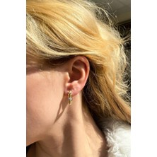Spossy Silver Jewelry Küçük Dikdörtgen Tasarım Küpe