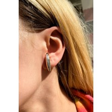 Spossy Silver Jewelry Taşlı C Küpe