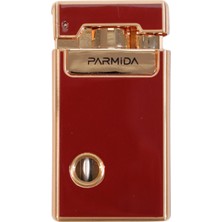 Parmida Tek Torch Pürmüz Soft Flame Özellikli Bordo-Gold Metal Puro Çakmağı